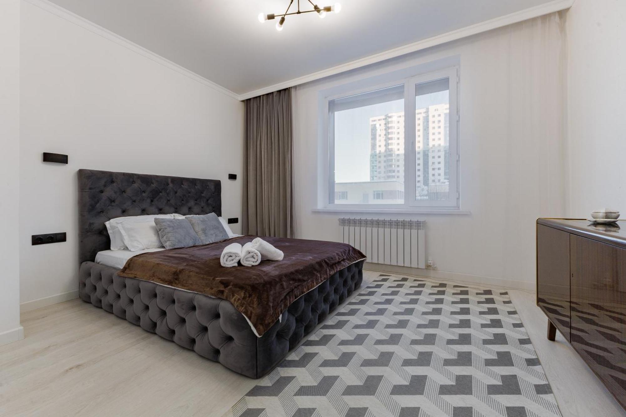 Apartment двухкомнатная евро рядом с байтерек абу даби ботанический сад